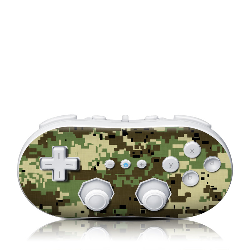 Digital Woodland Camo - Nintendo Wii Classic Controller Skin