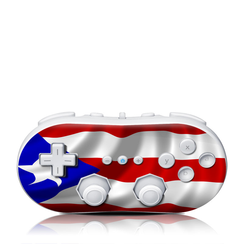 Puerto Rican Flag - Nintendo Wii Classic Controller Skin