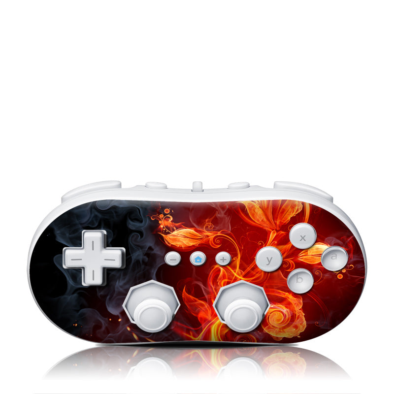 Flower Of Fire - Nintendo Wii Classic Controller Skin