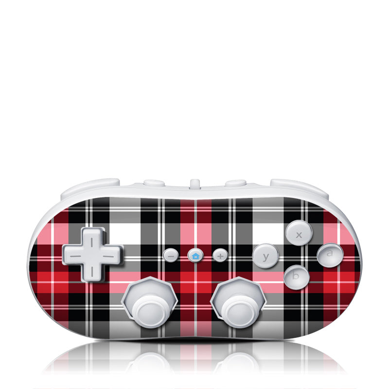 Red Plaid - Nintendo Wii Classic Controller Skin