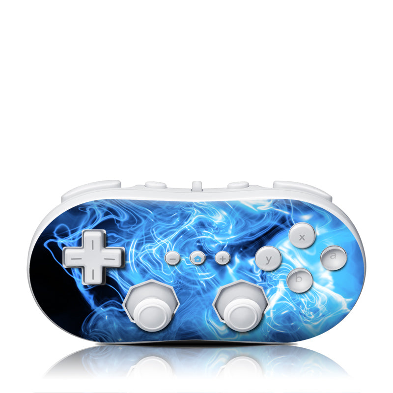 Blue Quantum Waves - Nintendo Wii Classic Controller Skin