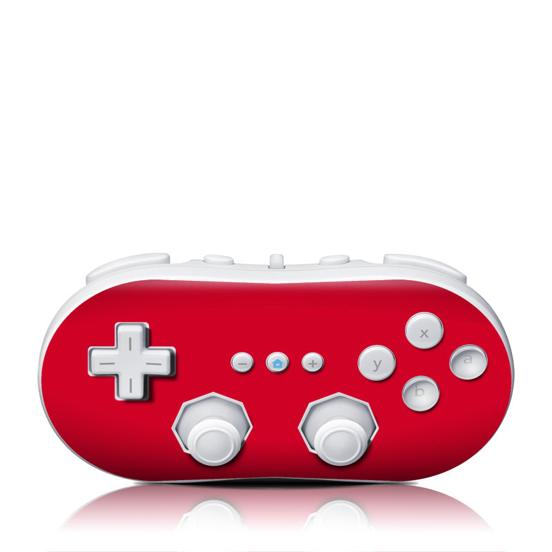 Solid State Red - Nintendo Wii Classic Controller Skin