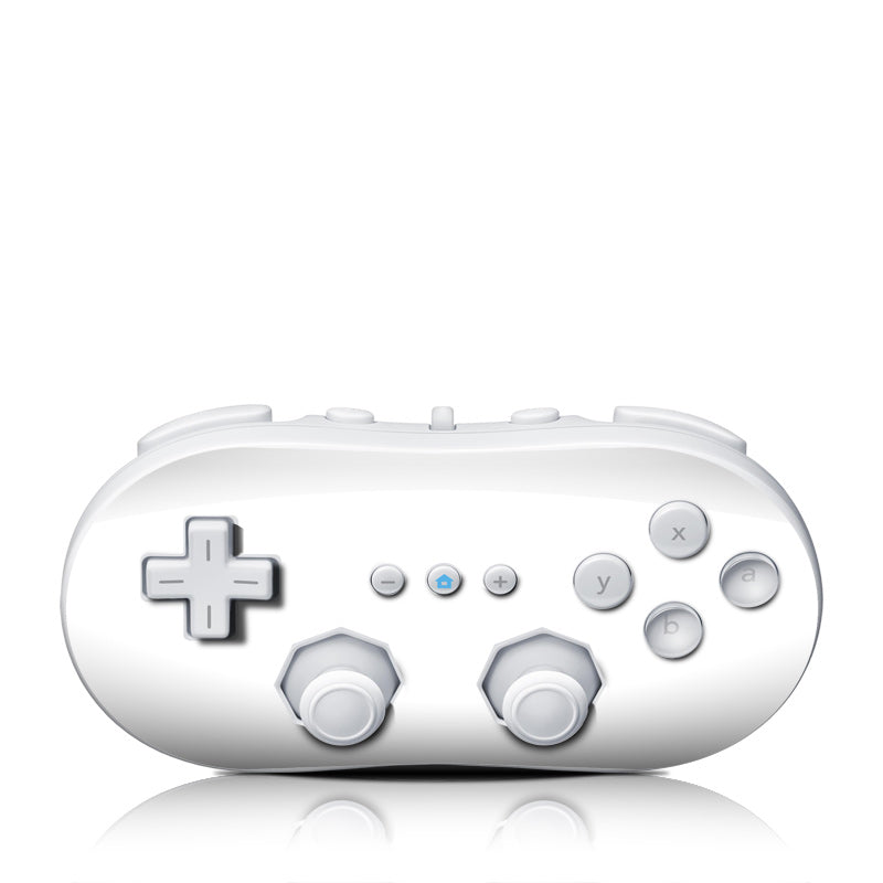 Solid State White - Nintendo Wii Classic Controller Skin