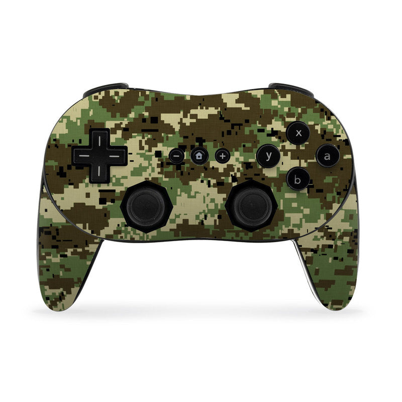 Digital Woodland Camo - Nintendo Wii Classic Controller Pro Skin