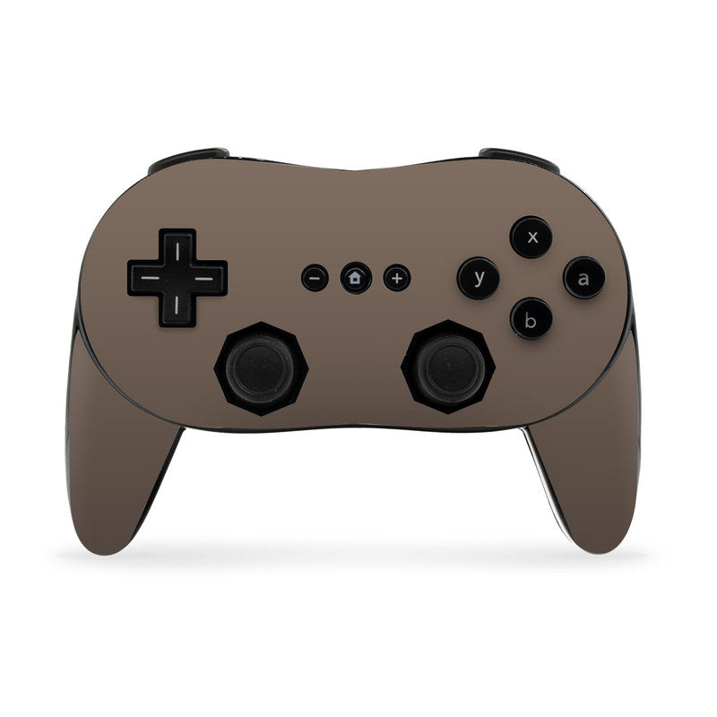 Solid State Flat Dark Earth - Nintendo Wii Classic Controller Pro Skin