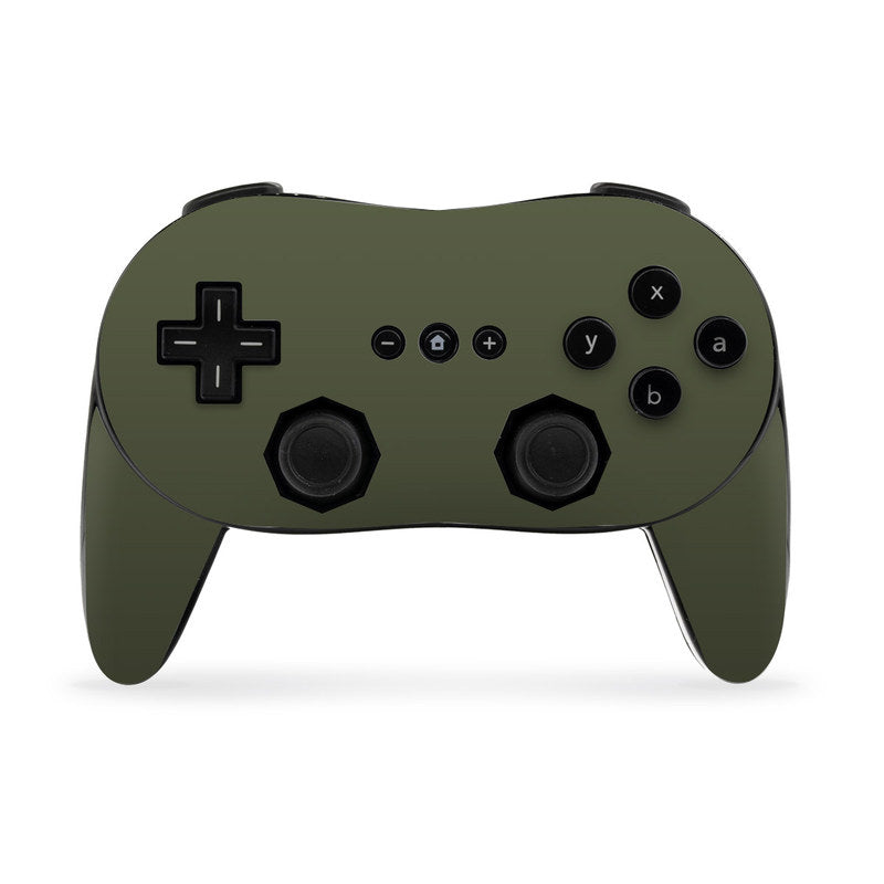 Solid State Olive Drab - Nintendo Wii Classic Controller Pro Skin