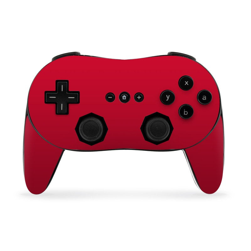 Solid State Red - Nintendo Wii Classic Controller Pro Skin