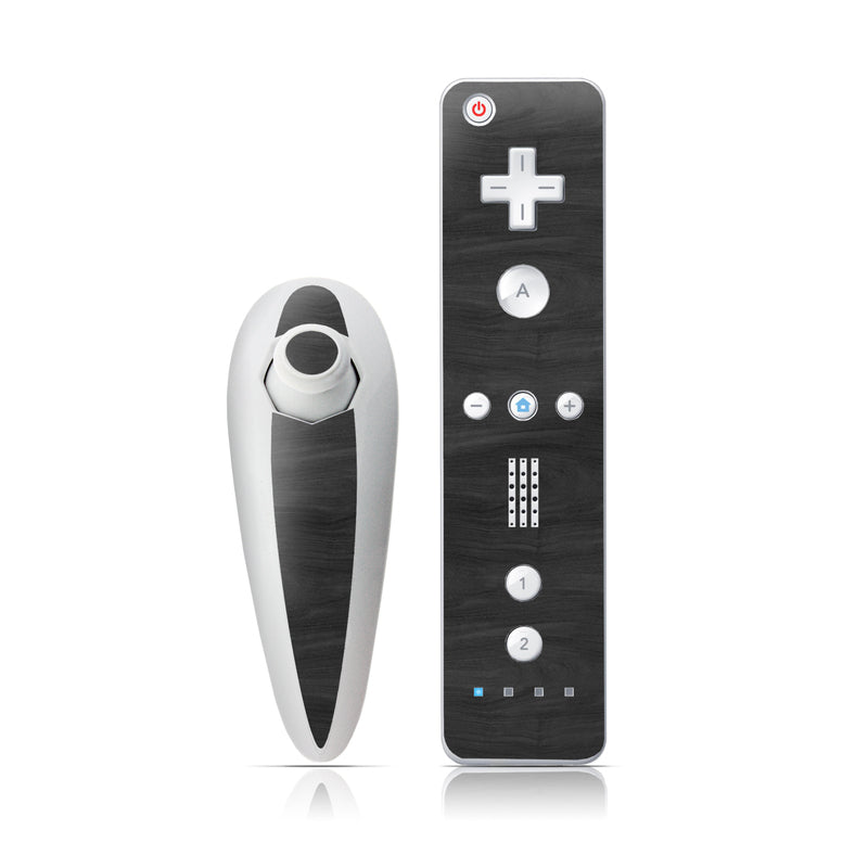 Black Woodgrain - Nintendo Wii Nunchuk Skin