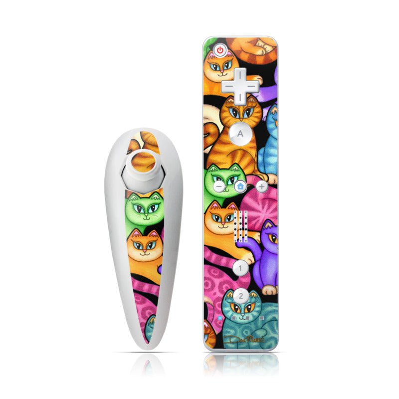 Colorful Kittens - Nintendo Wii Nunchuk Skin