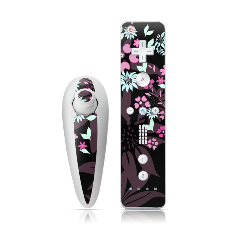 Dark Flowers - Nintendo Wii Nunchuk Skin