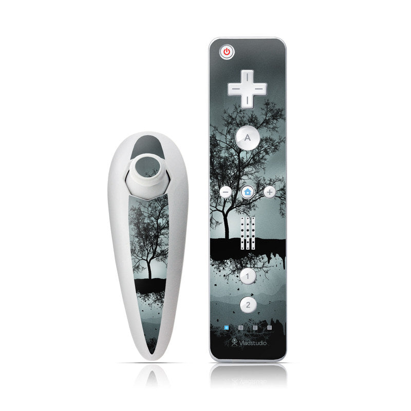 Flying Tree Black - Nintendo Wii Nunchuk Skin