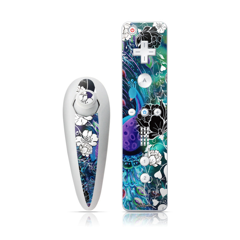 Peacock Garden - Nintendo Wii Nunchuk Skin