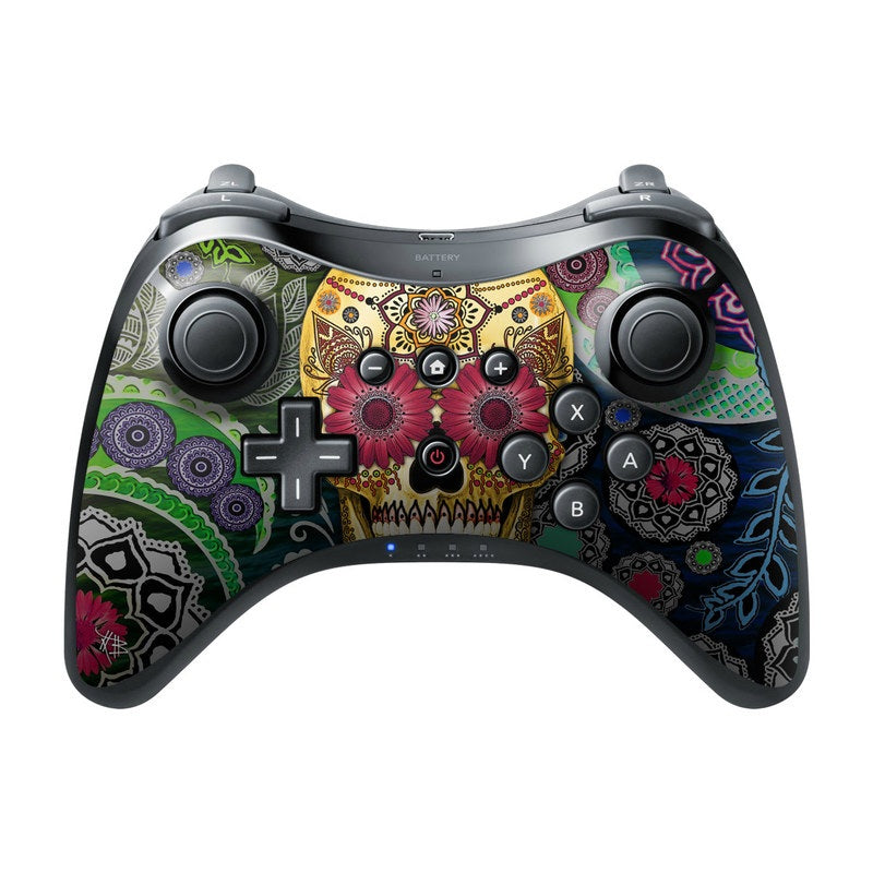 Sugar Skull Paisley - Nintendo Wii U Pro Controller Skin