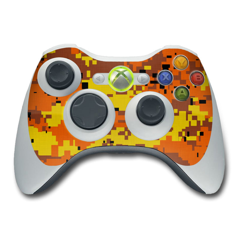 Digital Orange Camo - Microsoft Xbox 360 Controller Skin