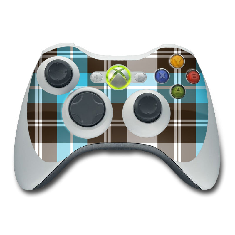 Turquoise Plaid - Microsoft Xbox 360 Controller Skin