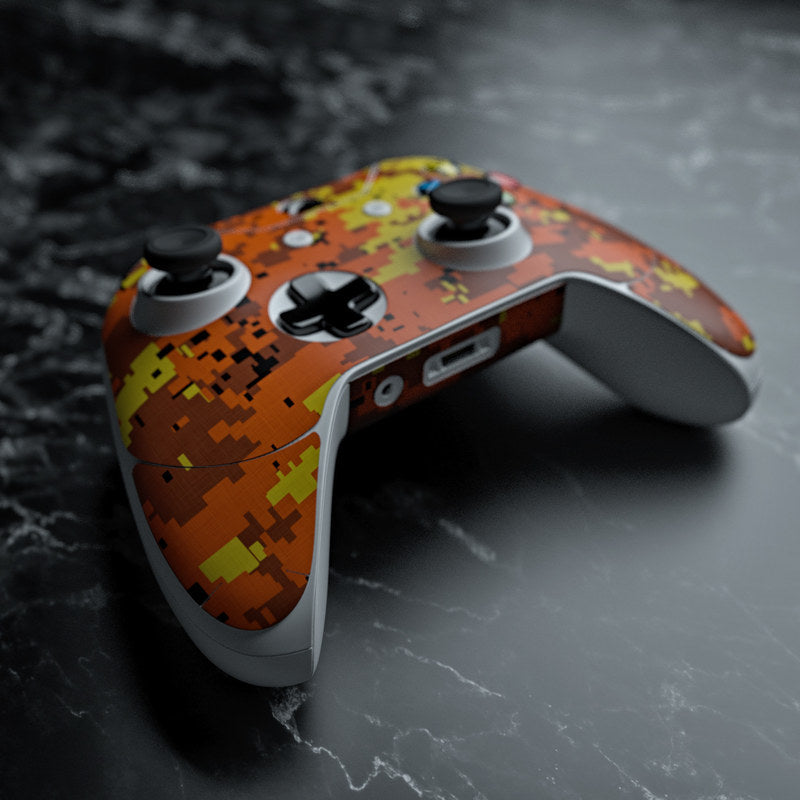 Digital Orange Camo - Microsoft Xbox One Controller Skin