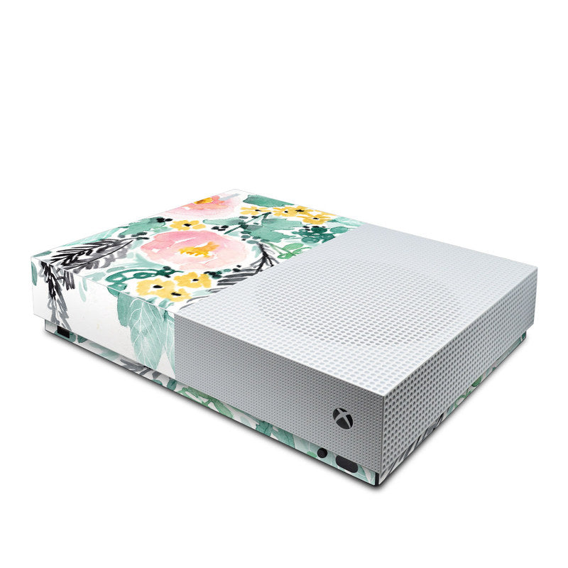 Blushed Flowers - Microsoft Xbox One S All Digital Edition Skin