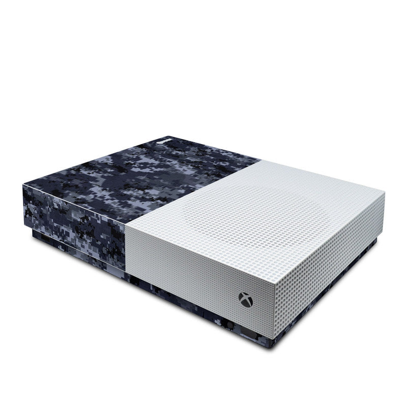 Digital Navy Camo - Microsoft Xbox One S All Digital Edition Skin