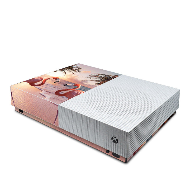 Flamingo Palm - Microsoft Xbox One S All Digital Edition Skin