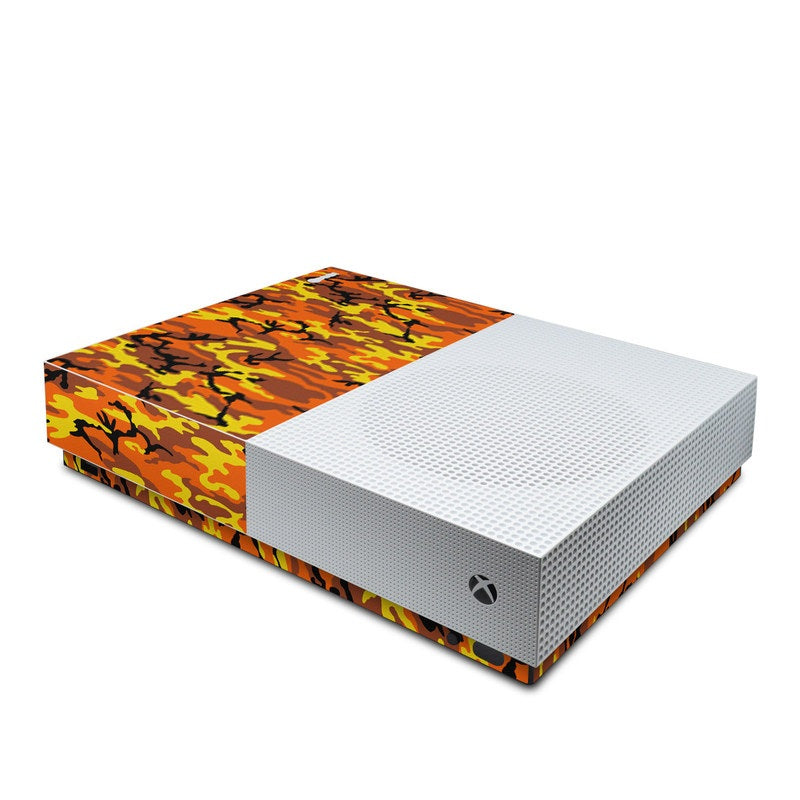 Orange Camo - Microsoft Xbox One S All Digital Edition Skin