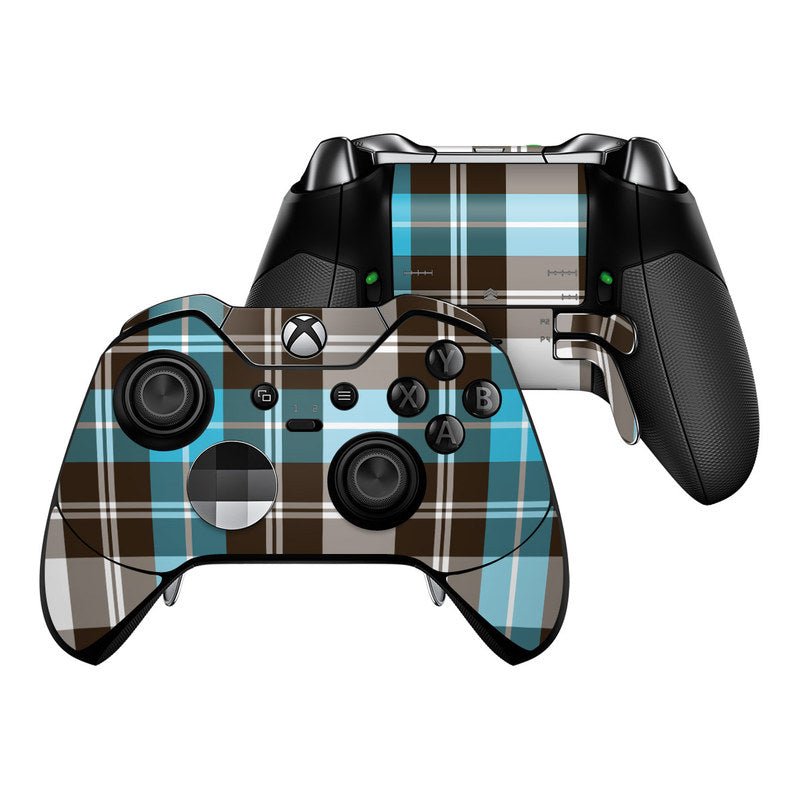 Turquoise Plaid - Microsoft Xbox One Elite Controller Skin