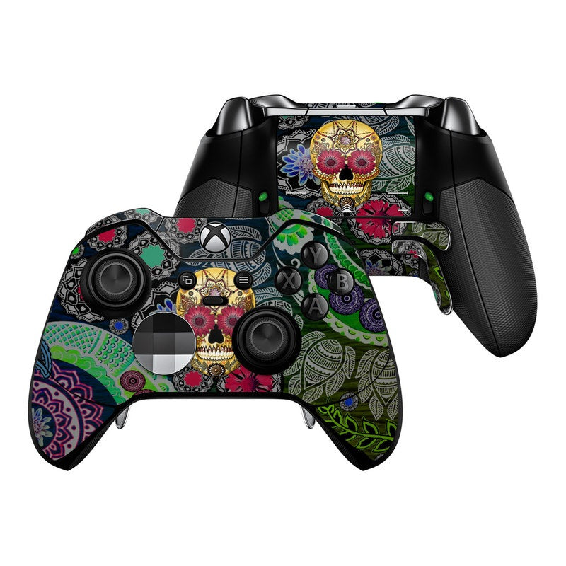 Sugar Skull Paisley - Microsoft Xbox One Elite Controller Skin