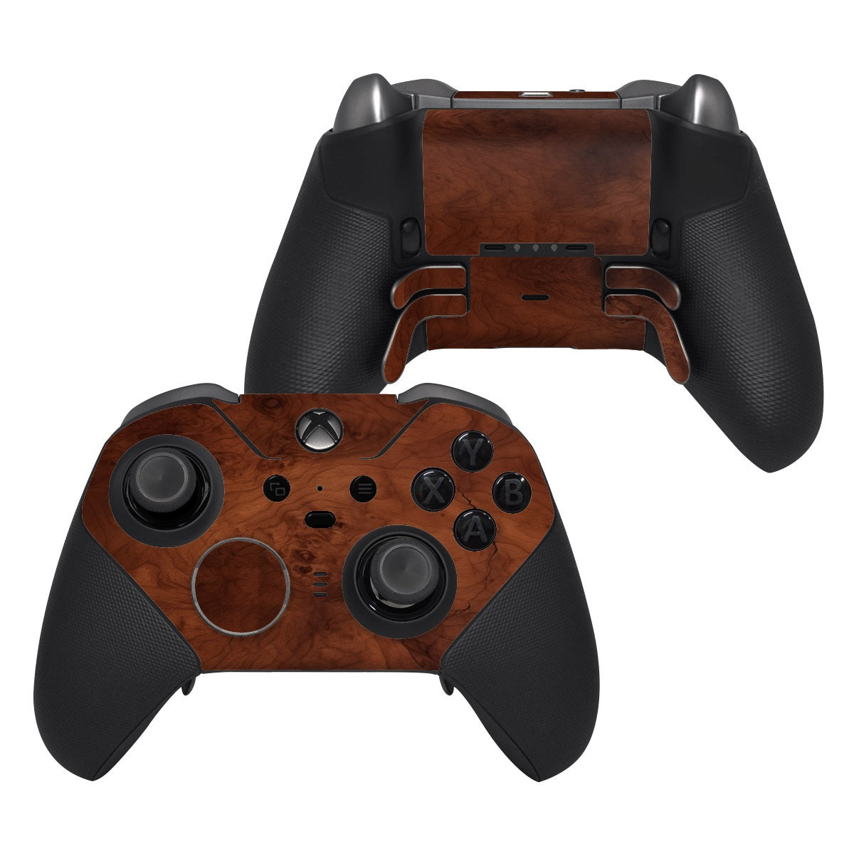 Dark Burlwood - Microsoft Xbox One Elite Controller 2 Skin