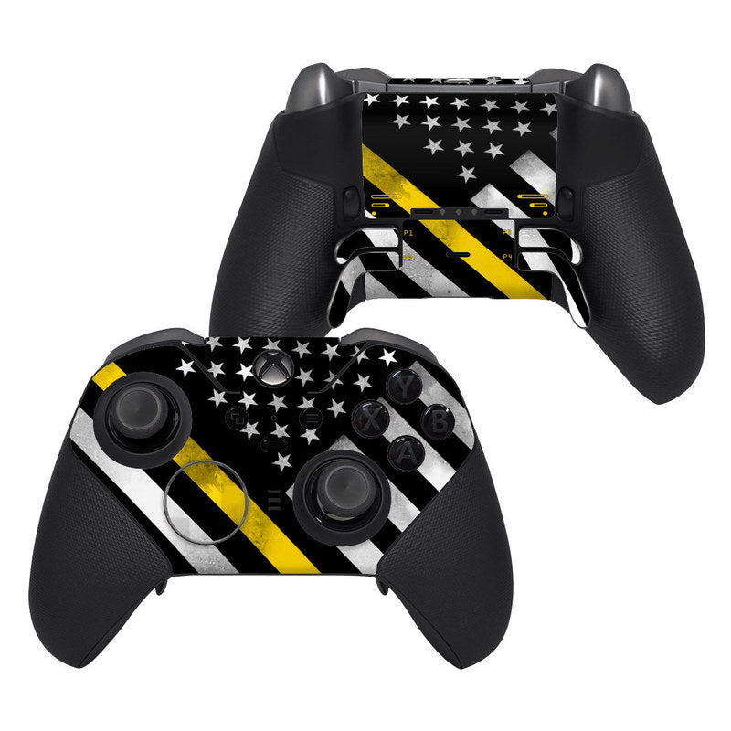 Thin Yellow Line Hero - Microsoft Xbox One Elite Controller 2 Skin