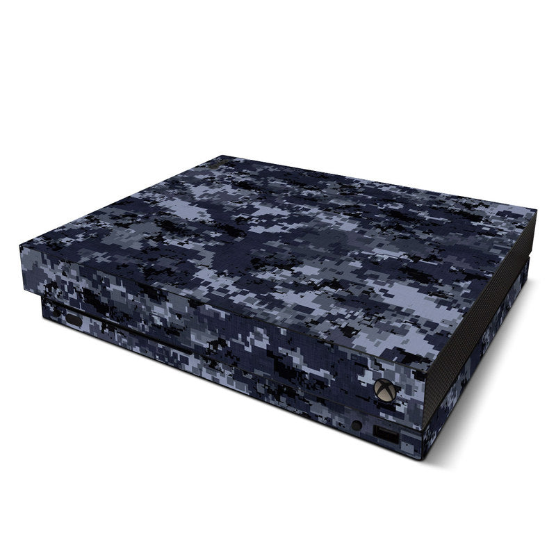 Digital Navy Camo - Microsoft Xbox One X Skin