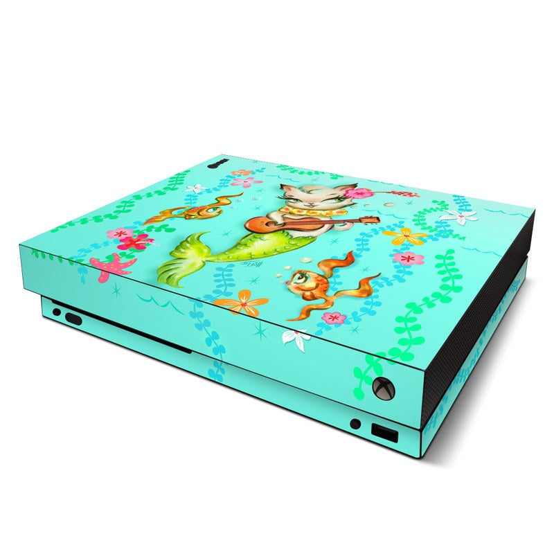 Merkitten with Ukelele - Microsoft Xbox One X Skin