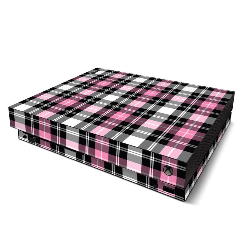 Pink Plaid - Microsoft Xbox One X Skin