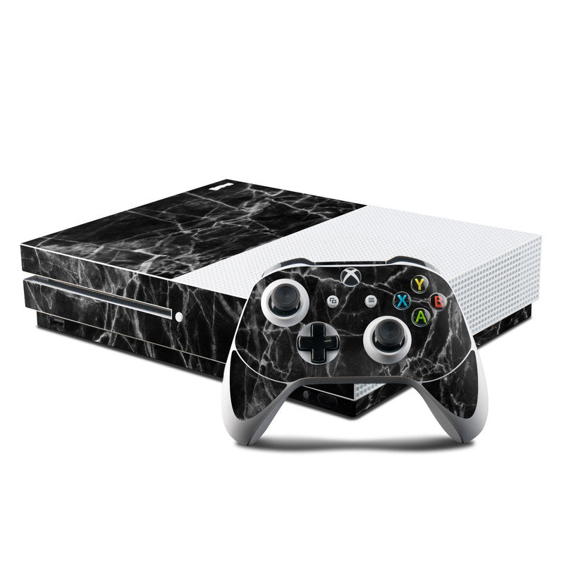 Black Marble - Microsoft Xbox One S Console and Controller Kit Skin