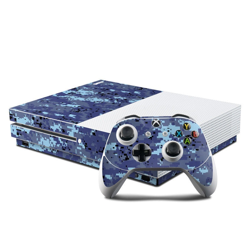 Digital Sky Camo - Microsoft Xbox One S Console and Controller Kit Skin