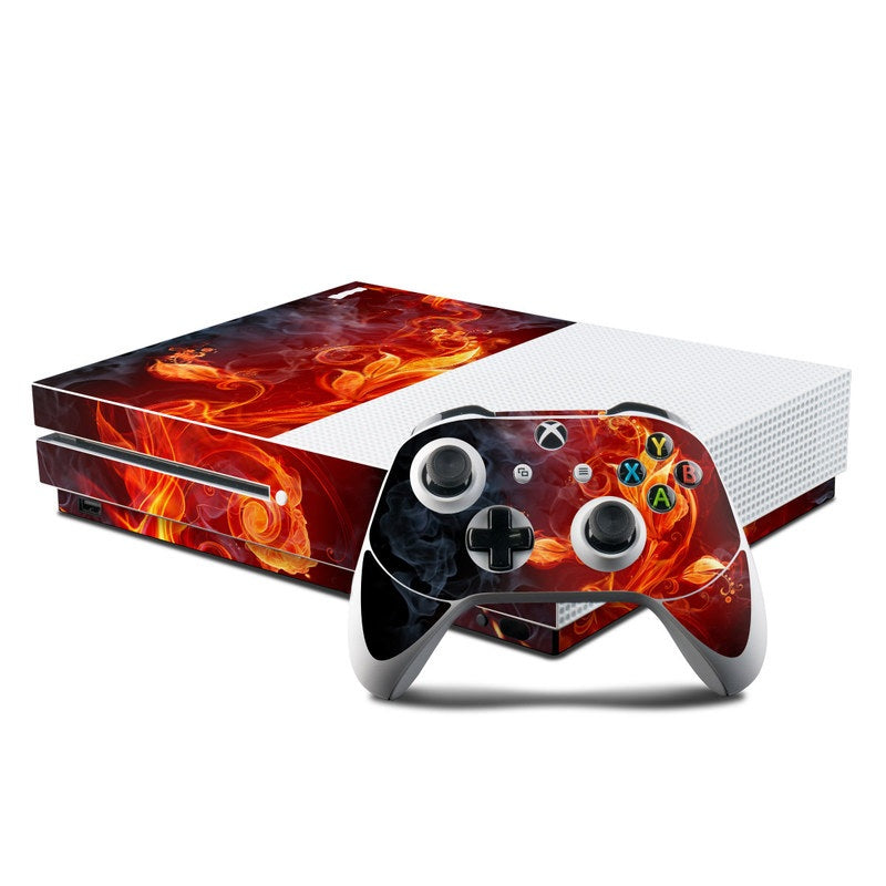 Flower Of Fire - Microsoft Xbox One S Console and Controller Kit Skin