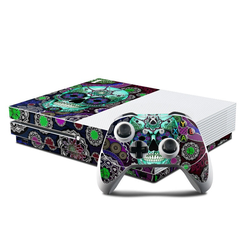 Sugar Skull Sombrero - Microsoft Xbox One S Console and Controller Kit Skin