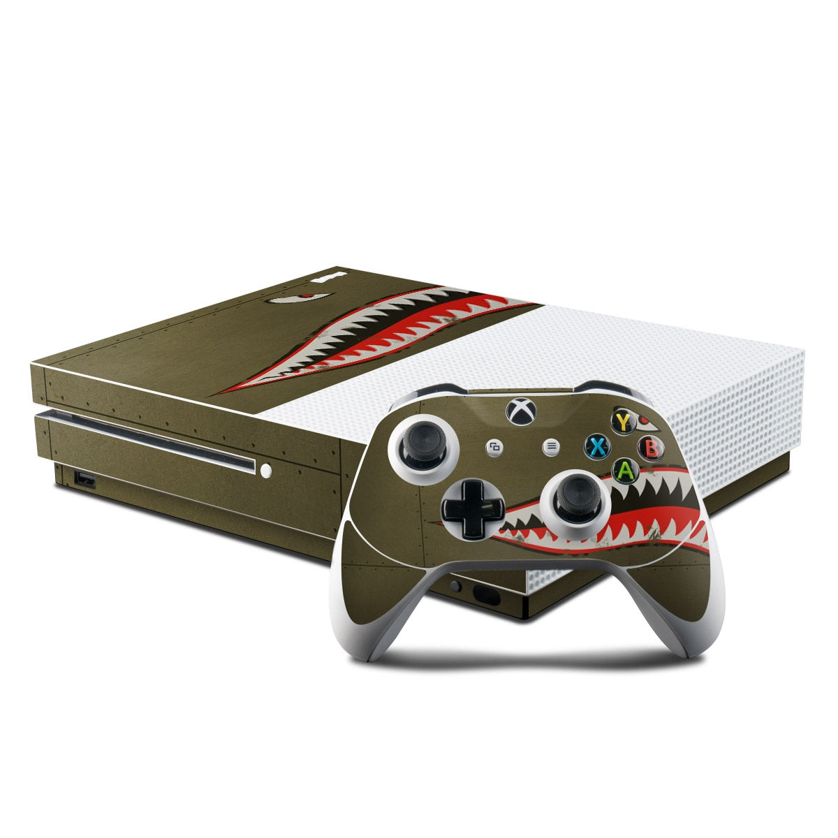 Shark Mouth - Microsoft Xbox One S Console and Controller Kit Skin