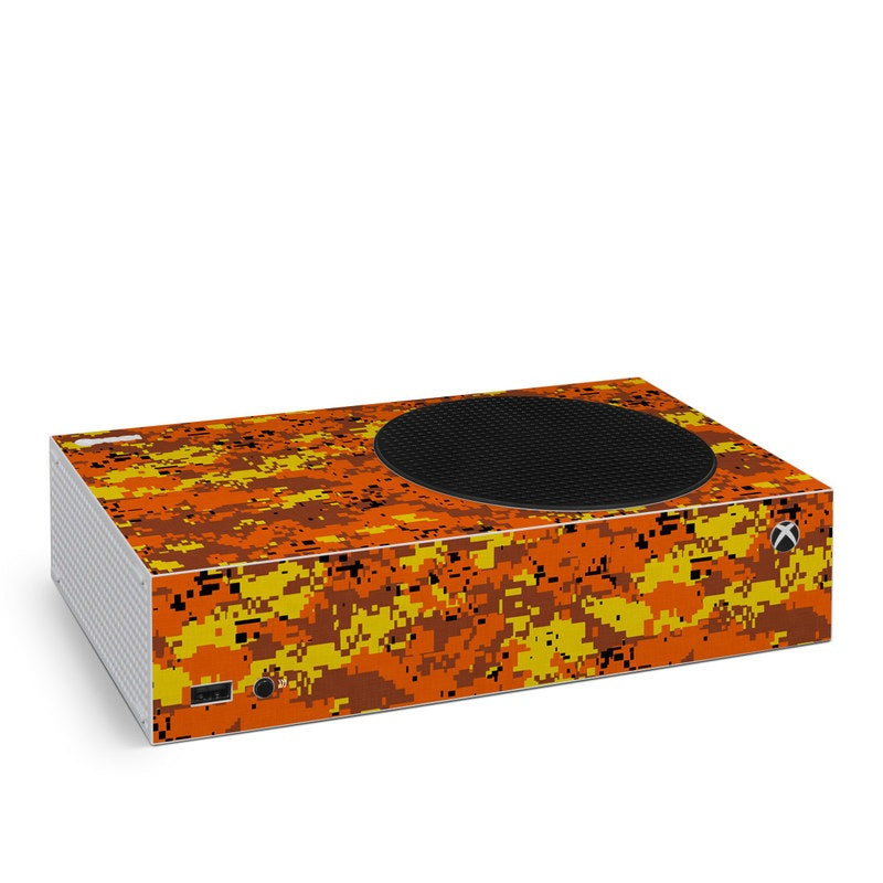 Digital Orange Camo - Microsoft Xbox Series S Skin