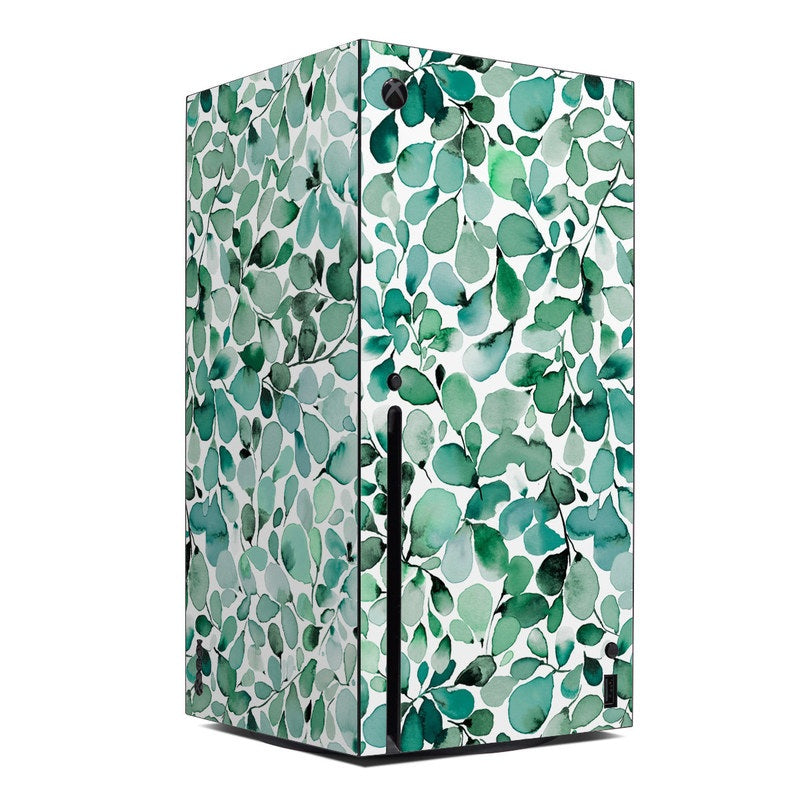 Watercolor Eucalyptus Leaves - Microsoft Xbox Series X Skin