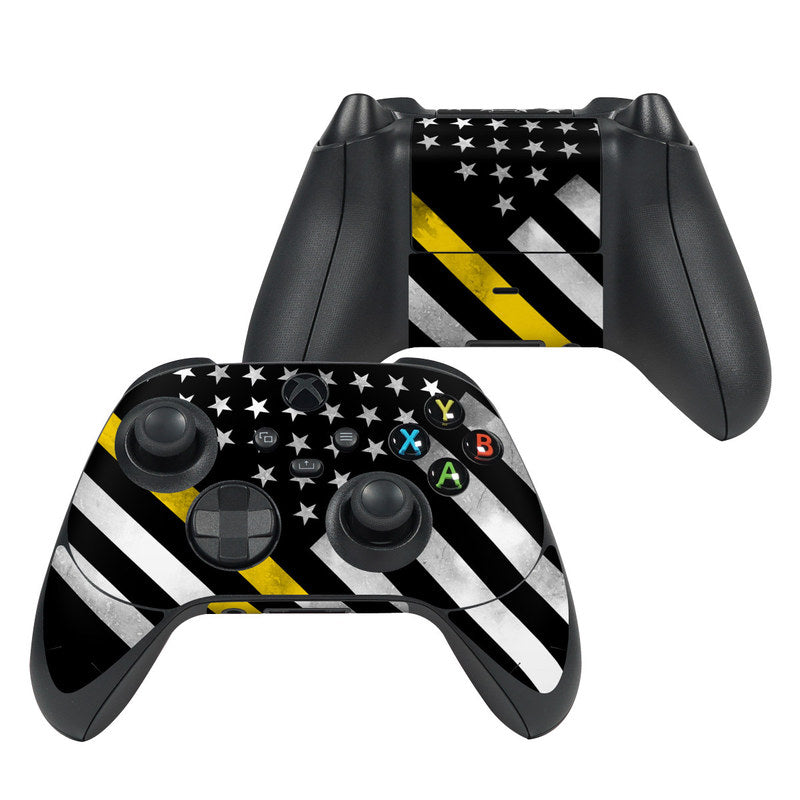 Thin Yellow Line Hero - Microsoft Xbox Series X Controller Skin