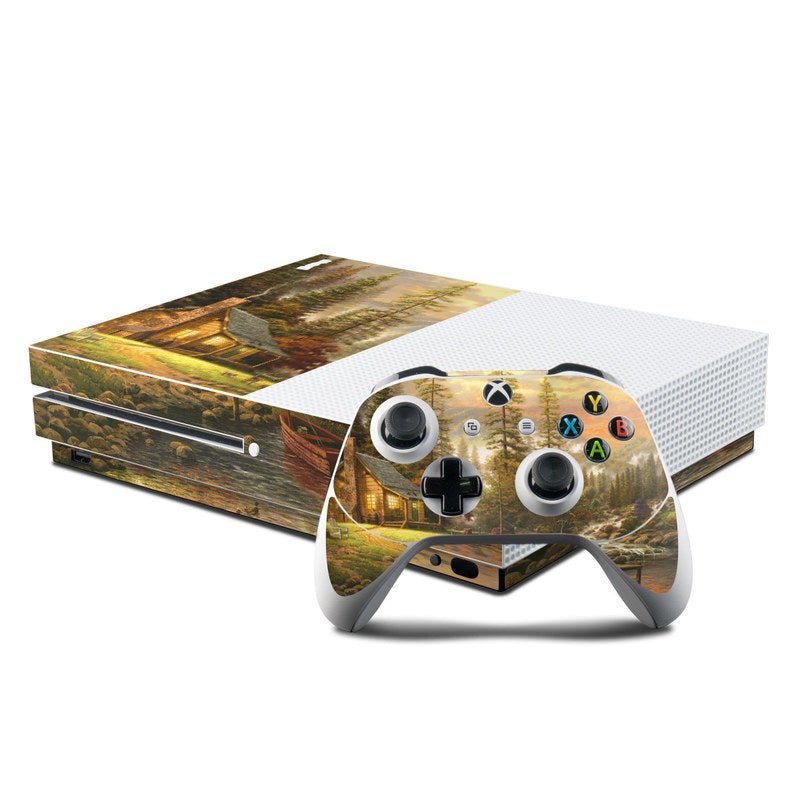 A Peaceful Retreat - Microsoft Xbox One S Console and Controller Kit Skin - Thomas Kinkade Studios - DecalGirl