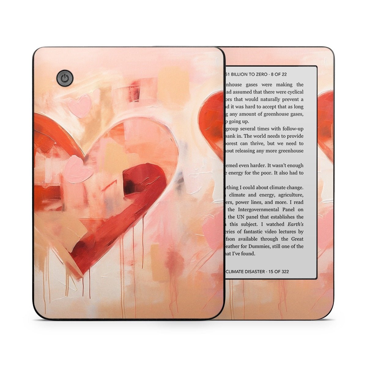 AbEx Hearts - Kobo Clara 2E Skin - Seasonal Transformations - DecalGirl