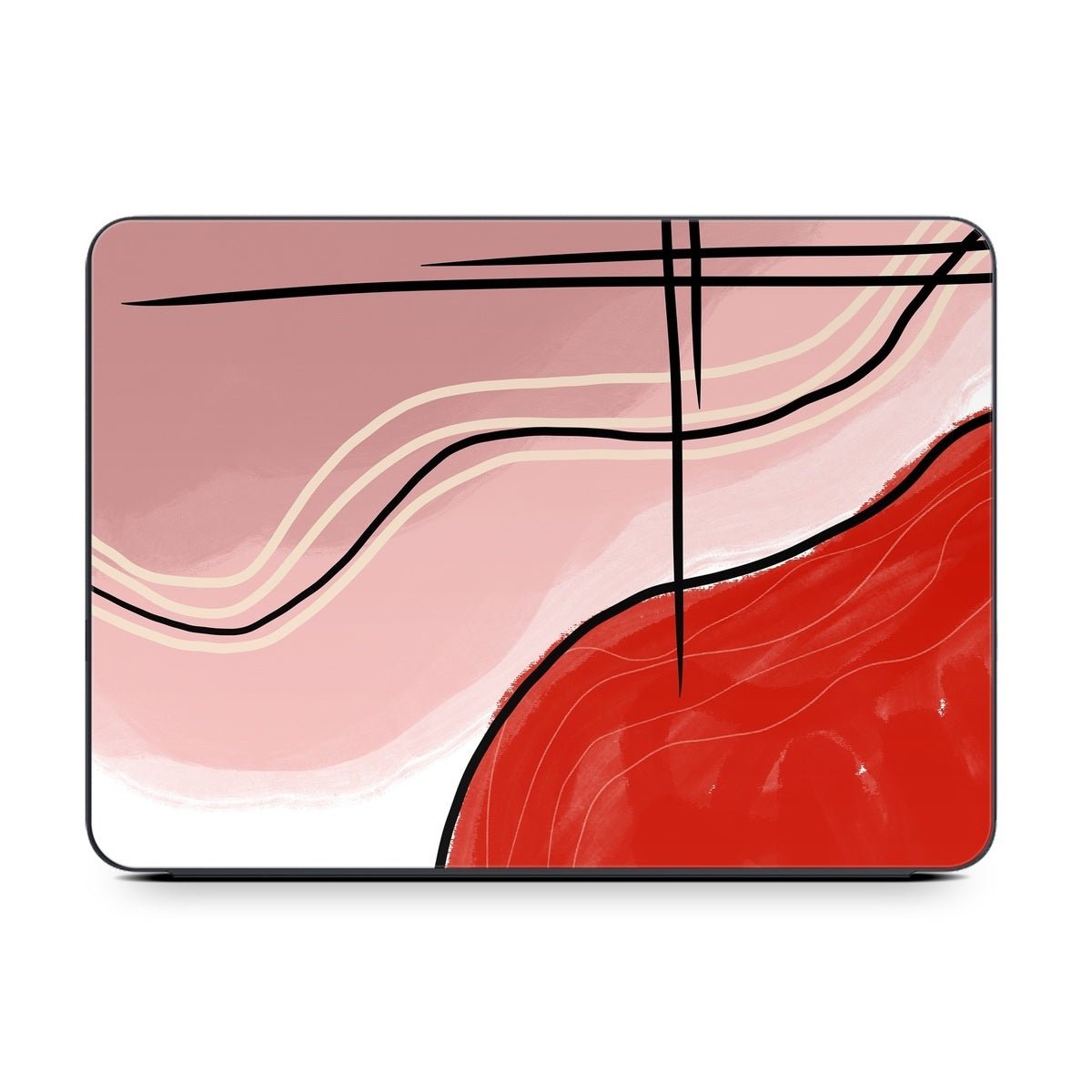 Abstract Red - Apple Smart Keyboard Folio Skin - Aleeya Marie Designs - DecalGirl