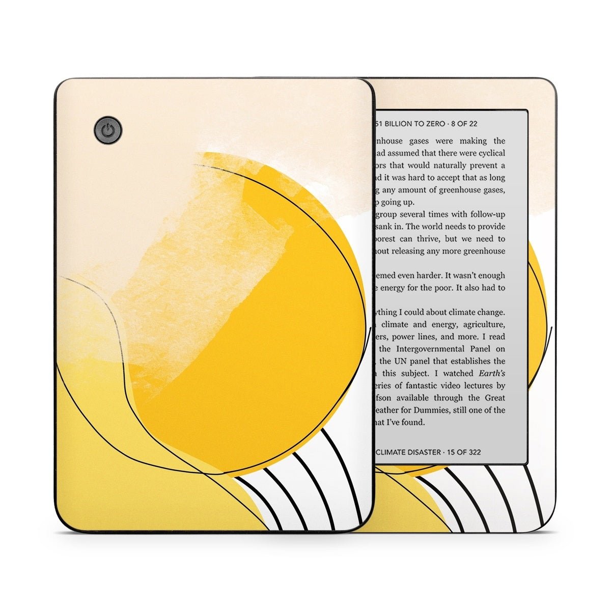 Abstract Yellow - Kobo Clara 2E Skin - Aleeya Marie Designs - DecalGirl