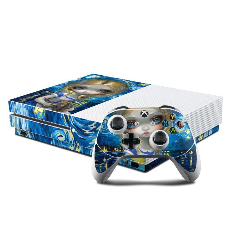 Alice in a Van Gogh - Microsoft Xbox One S Console and Controller Kit Skin - Jasmine Becket-Griffith - DecalGirl