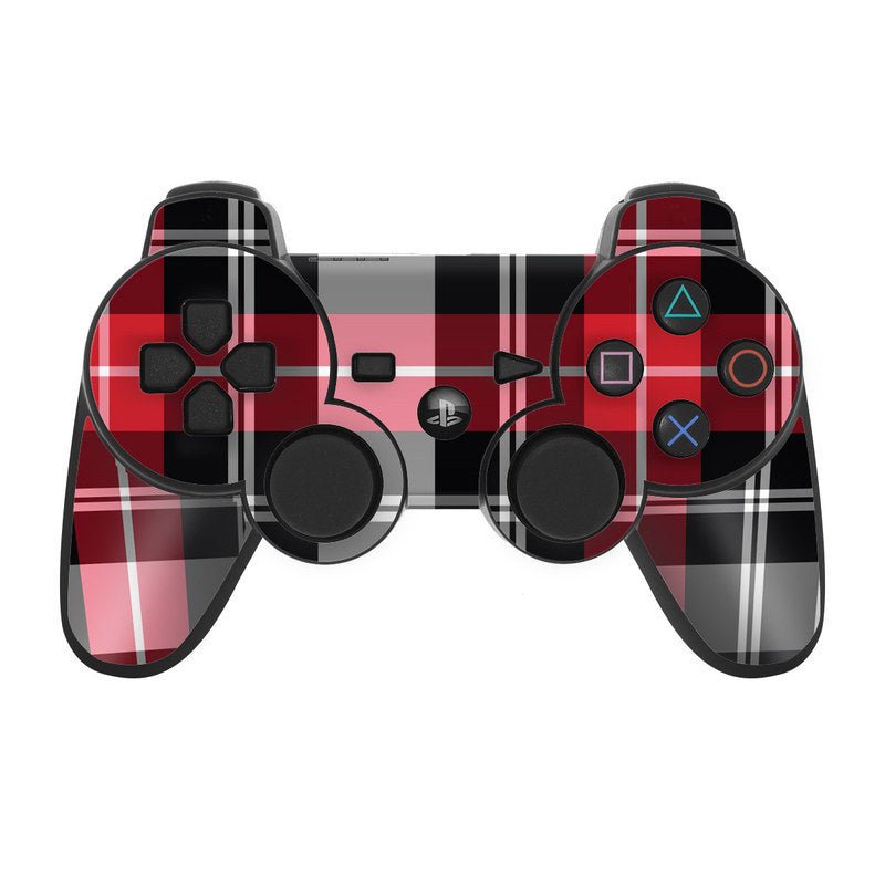 Red Plaid - Sony PS3 Controller Skin - DecalGirl Collective - DecalGirl