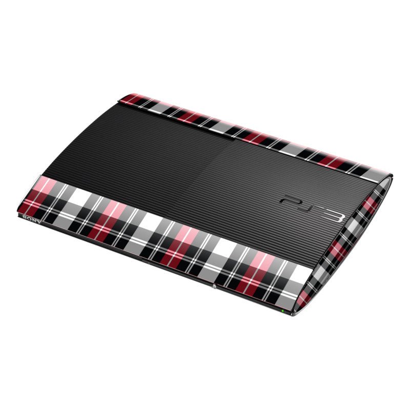 Red Plaid - Sony PS3 Super Slim Skin - DecalGirl Collective - DecalGirl